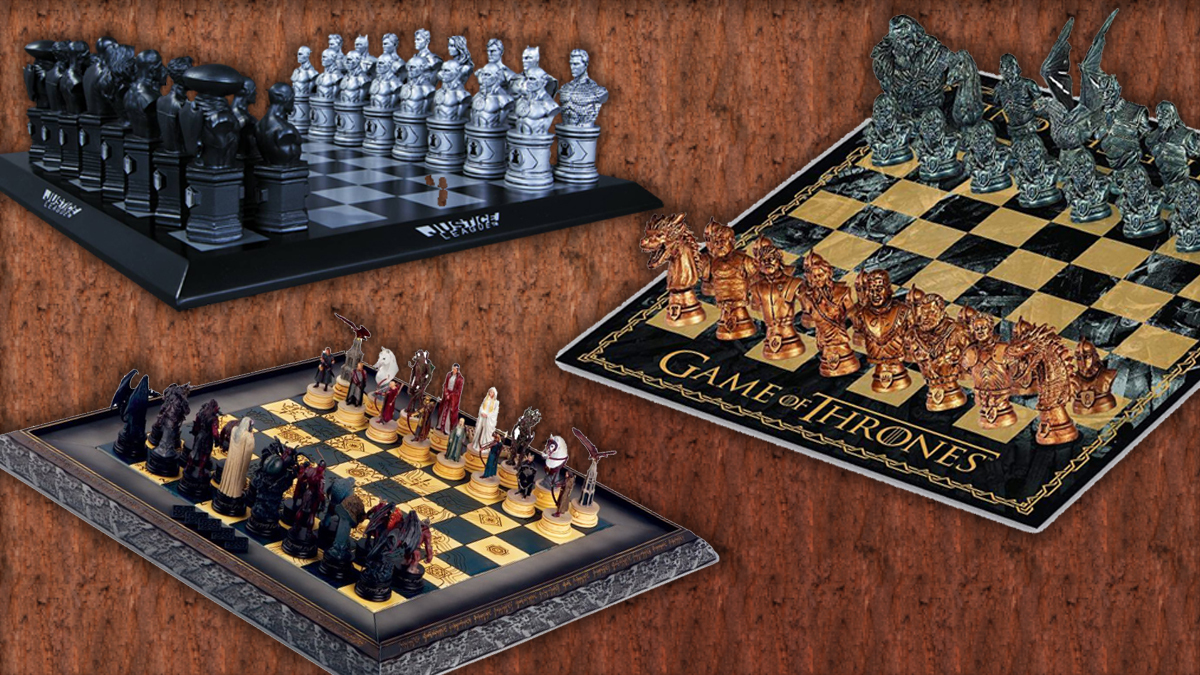 Powerful figures. Chess game concept of black wooden king and