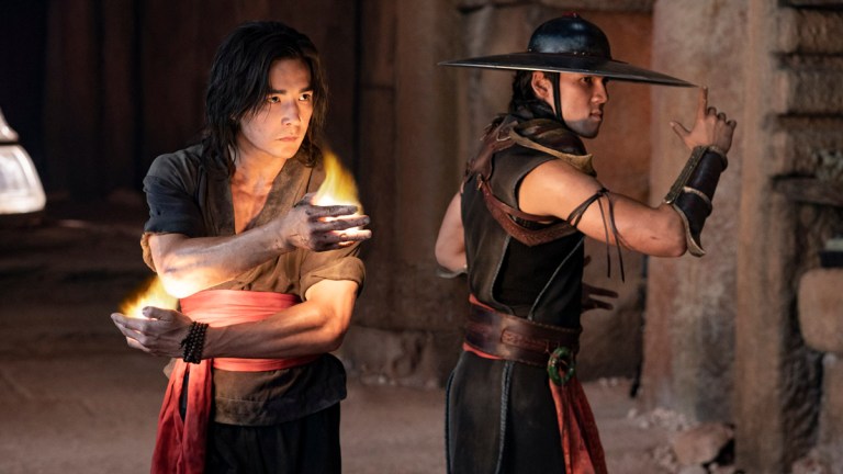 Ludi Lin as Liu Kang and Max Huang as Kung Lao in Mortal Kombat