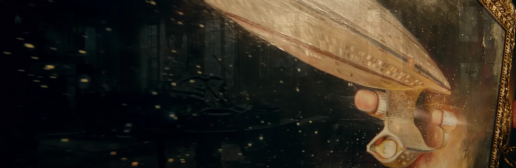 A painting of the Enterprise in the Picard Season 2 trailer