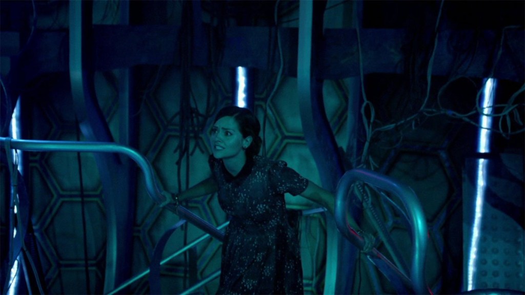 Clara in the TARDIS