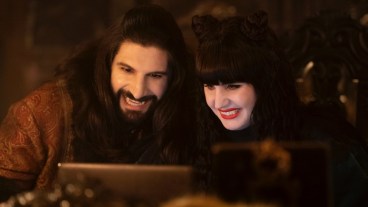 Nandor (Kayvan Novak) and Nadja (Natasia Demetriou) in What We Do in the Shadows season 3