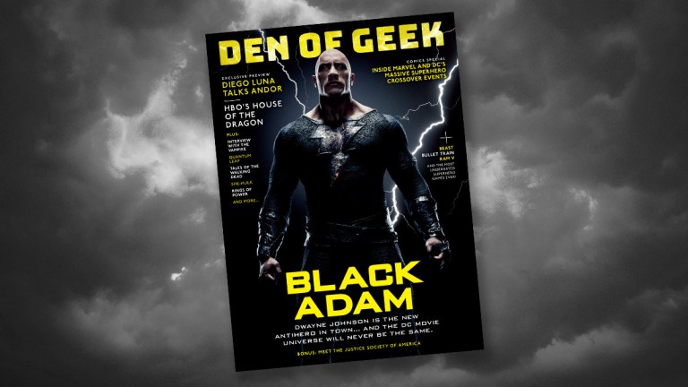 Dwayne Johnson as Black Adam on Exclusive Den of Geem Magazine Cover