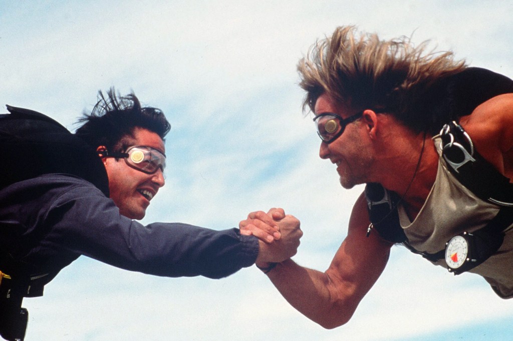 Keanu Reeves and Patrick Swayze in Point Break copy