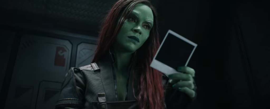 Zoe Saldana como Gamora en Guardianes de la Galaxia Vol.  3