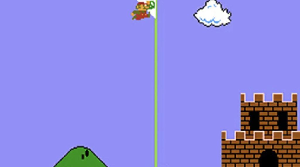 Super Mario Bros.  flagpole
