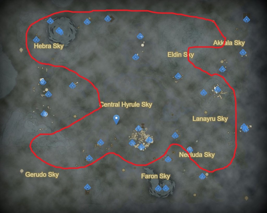 Zelda: Tears of the Kingdom dragon locations and paths