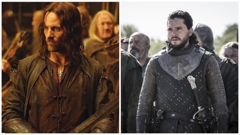 Aragorn (Viggo Mortensen) and Jon Snow (Kit Harrington)