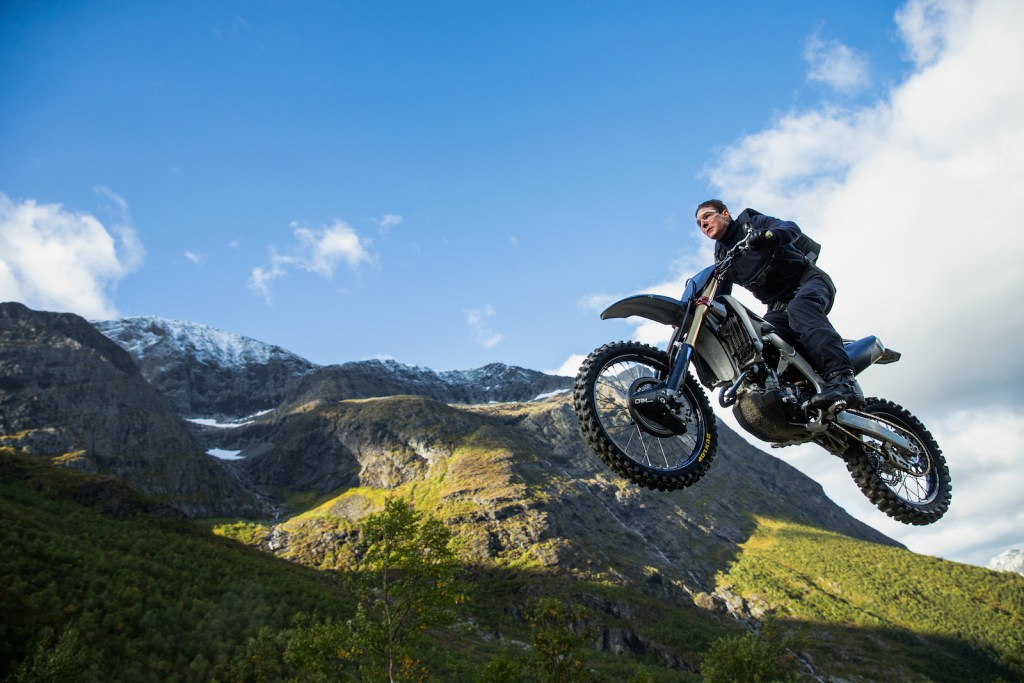 Tom Cruise on Motorcycle in Mission: Impossible 7