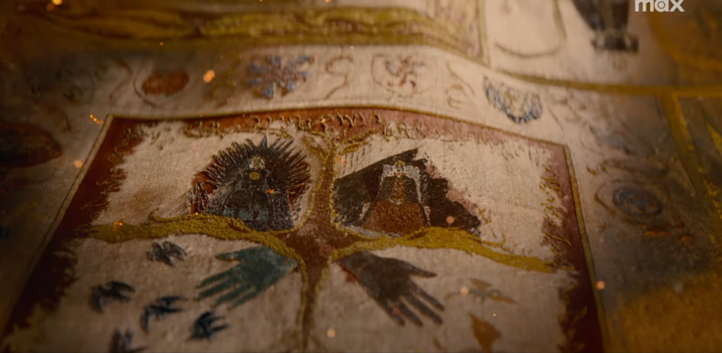 House of the Dragon Staffel 2 Eröffnung Rhaenyra und Aegon Tapestry
