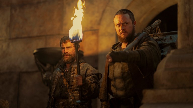 Mark Stobbart (Cheese) and Sam C. Wilson (Blood) in HBO's House of the Dragon