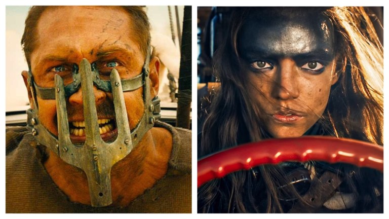 Tom Hardy as Mad Max and Anya Taylor-Joy as Furiosa