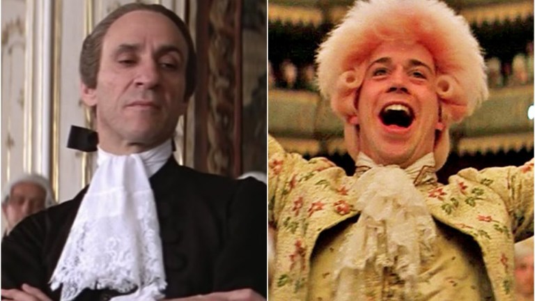 Salieri and Mozart in Amadeus